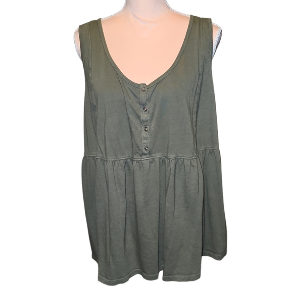 Sonoma Plus Size Goods For Life Button Front Utility Tank 2X - Picture 6 of 8